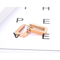 Miniatyrbilde 3 av 5: Trendy Titanium Rustfritt Stål Bohemia Hoop Øredobber Geometri Rektangel Smykker For Kvinner（Stålfarge）