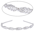 Miniatyrbild 5 av 5: Blommig design strass kristall bröllop diadem brud huvudbonader enkel design brud diadem