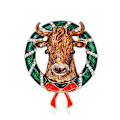Miniatyrbillede 1 af 5: 1 stk. Julekransformet broche til kvinder og piger