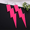 Miniatyrbild 5 av 5: Akryl Överdrivna Blixtörhängen Statement Punk Retro Geometriska Delikata Neon Personliga Örhängen Tillbehör, Julgåva Till Kvinnor Flicka (rosa)