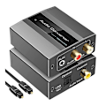 Miniatyrbilde 1 av 5: Optisk til RCA-konverter Lydkonverter Digital til Analog Lyd Koaksial til RCA-adapter 3,5 mm Aux W