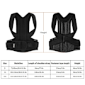 Miniatyrbillede 5 af 5: 2022 In Posture Corrector Rygholdning Korset Clavicle Support Stop Slouching Og Hunching Justerbar Rygtræner Unisex-sort（XXL，Sort）