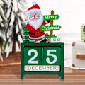 Miniatyrbild 1 av 4: Julklappskalender i trä med nedräkning, Julnedräkning Advent Fader Dekoration, Lämplig för Hem Kontors Dekoration, Grön