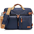 Miniatyrbild 1 av 5: (Canvas Svart, 17,3 tum) Konvertibel Ryggsäck Messenger Bag Axelväska Laptopfodral Handväska Business Portfölj Multifunktionell Reseryggsäck Passar 17,3 tum