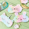 Miniatyrbild 3 av 4: Plush Sovmask 3-pack Mjuk Rolig Ögonbindel Katt Sovmask Djur Sovmask för Barn Flickor och Vuxna Resor (Kanin, Katt