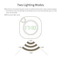 Miniatyrbillede 3 af 5: LED PIR Bevægelsessensor Væglampe 360 Grader USB Moderne Design Digital Ur Tid Indendørs Køkken Badeværelse Studie Nattelys