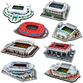Miniatyrbild 2 av 3: Klassiskt pussel DIY 3d pussel Världsfotbollsstadion Monterad byggmodell