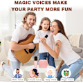 Pikkukuva 6 / 7: Mini Karaoke-laite lapsille, Kannettava Bluetooth-kaiutin langattomalla mikrofonilla, Lahja pojille ja tytöille 4-10 vuotiaille syntymäpäiville ja joulujuhliin (Vaaleanpunainen)