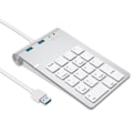 Miniatyrbilde 1 av 4: USB numerisk tastatur 18 taster med USB 3.0 port hubber og lydadapter_Aleko