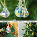 Miniatyrbild 3 av 5: 12 stycken kristalljulkulor 2,2 cm Mini Ab Färgade Prismabollar Julgransdekoration, Hängande Kristaller för Julbröllop Fest Hem (ab)
