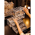 Miniatyrbild 2 av 5: Lyxiga smyckeskrin Organizer Hängande örhängen Rack Transparent Akryl Display Case Halsband Stray Kids Förvaringslåda 3 lager