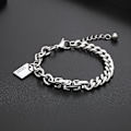 Miniatyrbild 2 av 5: Cool rostfritt chunky tjockt stort länkkäde armband 19CM+3cm
