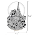 Miniatyrbilde 2 av 5: Paris Eiffeltårnet Snøklode Musikboks Med Automatisk Snøfall Og Fargerike Lys, 100mm 6\" Høy JU
