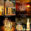 Miniatyrbillede 5 af 5: Solcelled Lyskæde Udendørs, 200 LED 8 Tilstande 22M Sol Julelys Dekoration IP65 Vandtæt Udendørs Sollampe til Have, Balkon, Terrasse, Bryllup