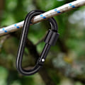Miniatyrbillede 5 af 7: 4 stk. Heavy Duty Spring Snap Hook Lille Bjergbestigning Spænde D-ringe Klips Hæklet Klatring Karabiner Nøglering Klips Aluminium Legering Klatring (7,5 * 4 cm)