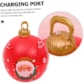 Miniatyrbilde 5 av 7: 60cm Stor Julerkule Oppblåsbar Utendørs Dekorasjon PVC Oppblåsbare Julepynt God Jul Store Ferie Dekorative Kuler (E)