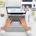 Miniatyrbild 3 av 5: Tangentbords- och mus handledsstöd set, Ergonomiskt handledsstöd för kontor hem skola skrivbord dator laptop notebook, Halkfritt, Smärtlindring (grå)