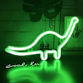 Miniatyrbild 1 av 5: LED-neonskylt (grön) dinosaurieformad dekorationsljusskylt, väggdekor för jul, födelsedagsfest, barnrum, vardagsrum, bröllopsfestdekoration