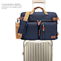 Miniatyrbild 4 av 5: (Canvas Svart, 17,3 tum) Konvertibel Ryggsäck Messenger Bag Axelväska Laptopfodral Handväska Business Portfölj Multifunktionell Reseryggsäck Passar 17,3 tum