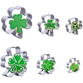 Miniatyrbild 1 av 5: 6 st kakformar Shamrock fyrklöverform