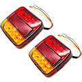 Miniatyrbillede 1 af 5: Caravan Baglygte - 12v Led Baglygte Til Lastbiler Og Trailere (pakke Med 2x)