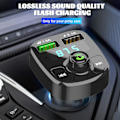 Pikkukuva 3 / 5: Bluetooth-yhteensopiva auton Mp3-soitin 3.1a kaksois-USB-pikalatausvirtalähde Auton lisävarusteet（Kosketusääni）