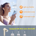 Miniatyrbild 6 av 7: Bluetooth-hörlurar HiFi Stereo, LED Smart Touch Screen Öronproppar, ANC Brusreducerande Öronproppar med Mikrofon, In-Ear Hörlurar för iOS/Android (champagne)