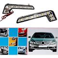 Miniatyrbillede 1 af 5: 8 LED Drl Bilens Dagkørelys - Snngv