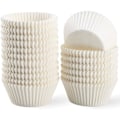 Miniatyrbillede 1 af 5: Standard Naturlige Cupcake Liners 500 stk., Ingen Lugt, Fødevarekvalitet & Fedtsikre Bagekopper Papir, Hvid