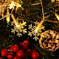 Miniatyrbild 2 av 5: 2 Pack 100 LED Snöflingeljus Juldekorationer - Vinterland Hängande Strängljus Dekor För Semester Jul Inomhus Utomhus Festtillbehör (