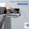 Miniatyrbild 3 av 5: 2-pack väggmonterad högtalarstativ, akryl väggmonterad displayhylla för Bluetooth-högtalare, webbkamera, mobil