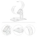 Miniatyrbild 3 av 3: 6 st Klar Smyckestativ Armband Display Stativ Akryl Urhållare Smyckestativ Armband Cuff Display Stativ Bangle Cuff Hållare