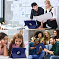 Miniatyrbilde 4 av 7: Etui for iPad 9. generasjon (2021) / 2020 iPad 8 / 7. generasjon for 10,2 tommers iPad, 360 graders roterende beskyttende iPad-etui (Marineblå)
