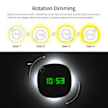 Miniatyrbild 4 av 5: LED PIR Rörelsesensor Väggklocka Lampa 360 Grader USB Modern Design Digital Klocka Tid Inomhus Kök Badrum Studie Nattljus
