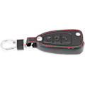 Miniatyrbild 3 av 4: Läder Bilnyckel Fob Nyckelskydd Fodral Nyckelring För Ford Focus 3 Mk3 Mk4 Kuga Edge Mondeo Titanium 3 Knappar (svart)