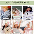 Miniatyrbild 4 av 4: Plush Sovmask 3-pack Mjuk Rolig Ögonbindel Katt Sovmask Djur Sovmask för Barn Flickor och Vuxna Resor (Kanin, Katt