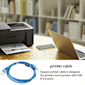 Miniatyrbild 3 av 5: Usb 2.0-skrivarekabel, usb 2.0 A-hane till B-hane skannerkabel - 1,5 meter skrivarekabeladapter designad för Usb B 2.0-skrivare, skannrar