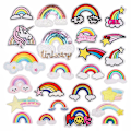 Miniatyrbild 1 av 5: 25 st Rainbow Cloud Broderi Dekal Patch Sömnad/strykning Emblem Mönster Dekal Sticker Unicorn Kläder Ryggsäck Keps Regnbåge Tillbehör Självhäftande