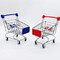 Miniatyrbild 2 av 2: 2 st Mini Shopping Cart Supermarknadsvagn Shopping Utility Cart Mode Lagringsleksak, Blå och Röd
