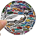 Miniatyrbilde 4 av 5: 100 stk JDM Racing bilklistremerker - Vanntette bilklistremerker i vinyl for barn, bærbar PC, Hydroflask, vannflasker, barnehjelmer, datamaskinbilklistremerker