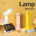 Miniatyrbillede 2 af 5: Foldbar LED skrivebordslampe med gult kylling dyremotiv, perfekt til børns skriveborde, unikt design, fødselsdagsgave, julegave (gul)