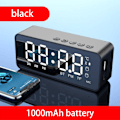 Miniatyrbild 4 av 5: Digital klocka med Bluetooth-högtalare, väckarklocka med alarm, spegel LED-display, Bluetooth V5.0 TFCard