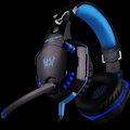 Miniatyrbild 3 av 5: Gaming-headset med brusreducering, dynamisk sensorisk, Hi-Fi-hörlurar, mjukt minnesskum, LED RGB-ljus för PC, bärbar dator, Mac50mm Spe