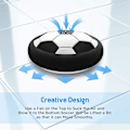 Miniatyrbild 4 av 5: Leksaker för pojkar - Led Hover Fotboll - Luftdriven Träningsboll Fotbollsspel - Fotboll (vit)