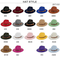Miniatyrbild 3 av 5: Retro Jazzhatt Suede Bälte Ullhatt Cowboyhatt Retro Imitation Ullhatt Platt Brättehatt Bf150