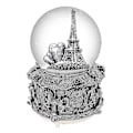 Miniatyrbild 1 av 5: Paris Eiffeltornet Snöglob Musikbox Med Automatisk Snöfall Och Färgglada Ljus, 100mm 6\" Hög JU