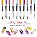 Miniatyrbild 5 av 5: Nagelpenna Set Pen Makeup Brush Set med 10 Borstar Makeup