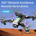 Miniatyrbild 4 av 5: HJ69 UAV 4-vägs hinderundvikande 4K positionering elektriskt justerbar dubbelkamera fällbart flygplan