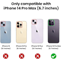 Miniatyrbild 2 av 5: iPhone 14 Pro Max Skal, iPhone 14 Pro Max Skal med Skjutbar Kameraskydd Inbyggd 360 Grader Rotera Ring Stativ Kickstand Passar för Magnetisk Bilhållare Skydd C