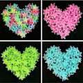 Miniatyrbild 4 av 5: 400 st Luminous Paste Fluorescerande Stjärna Väggdekaler Plast Självhäftande Barnrum Dekorativ Dekal 4 Färger 3cm